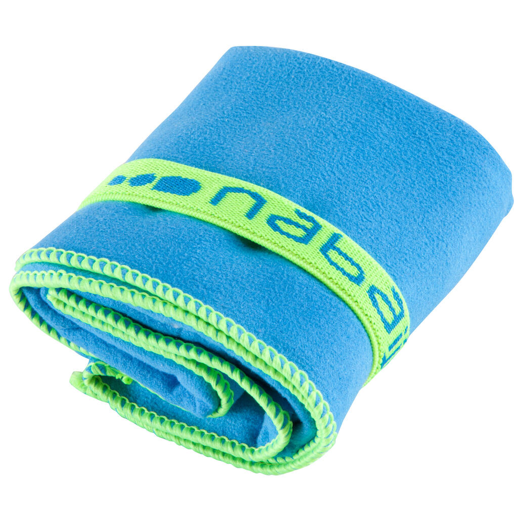 Swimming microfibre towel size s 42 x 55 cm - blue