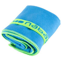 Serviette de bain microfibre bleu taille S 42 x 55 cm