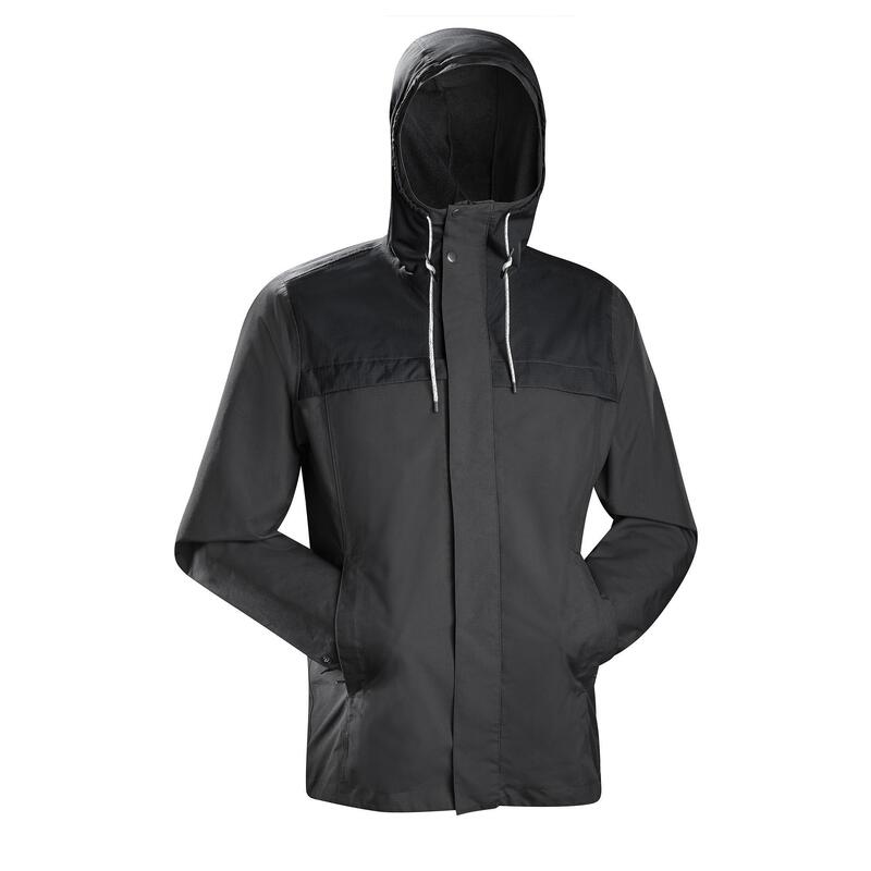Veste 3en1 de trek voyage - TRAVEL 100 grise homme