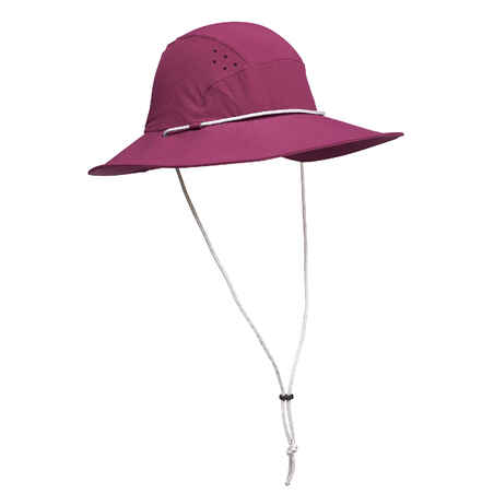 כובע לנשים לטיולי הרים דגם TREK 500 עם הגנת UV - סגול