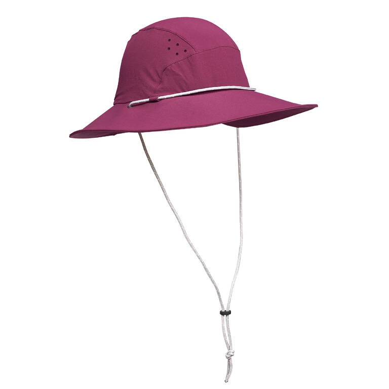 Topi Pelindung UV Trek 500 Trekking Gunung Wanita - Ungu