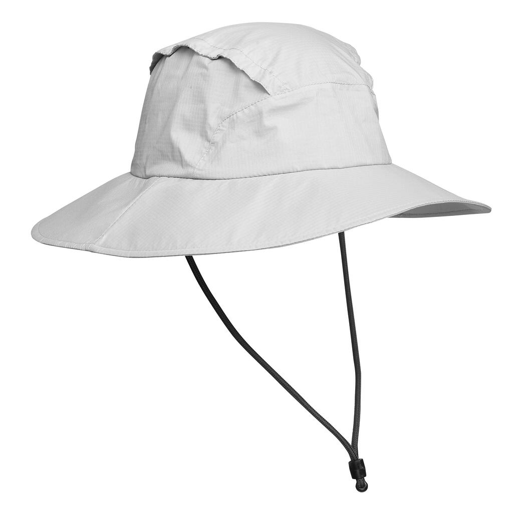 Ūdensnecaurlaidīga kalnu trekinga cepure | “Trek 900”, gaiši pelēka