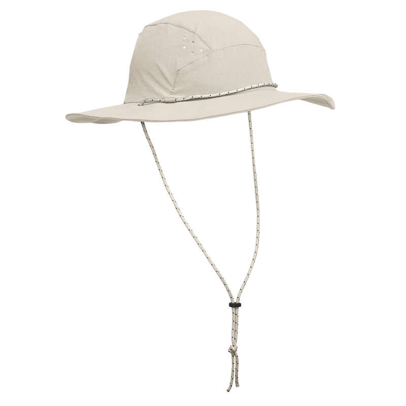 HAT, CAP, BUFF, BEANIE HIKING/TREK Hiking - TREK 500 M HAT - BEIGE FORCLAZ - Hiking Clothes