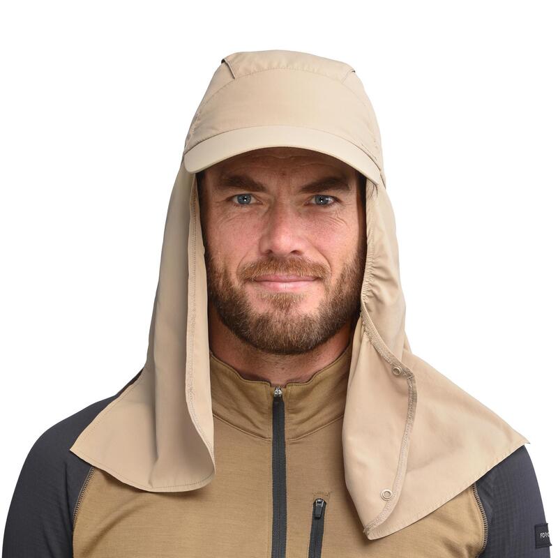 Desert Trekking Cap UV-Protection Desert 900 - Brown FORCLAZ - Decathlon