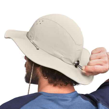 Men’s Anti-UV Mountain Trekking Hat - TREK 500 Beige