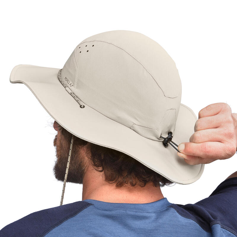 Chapeau de trekking montagne anti-UV - TREK 500 beige homme