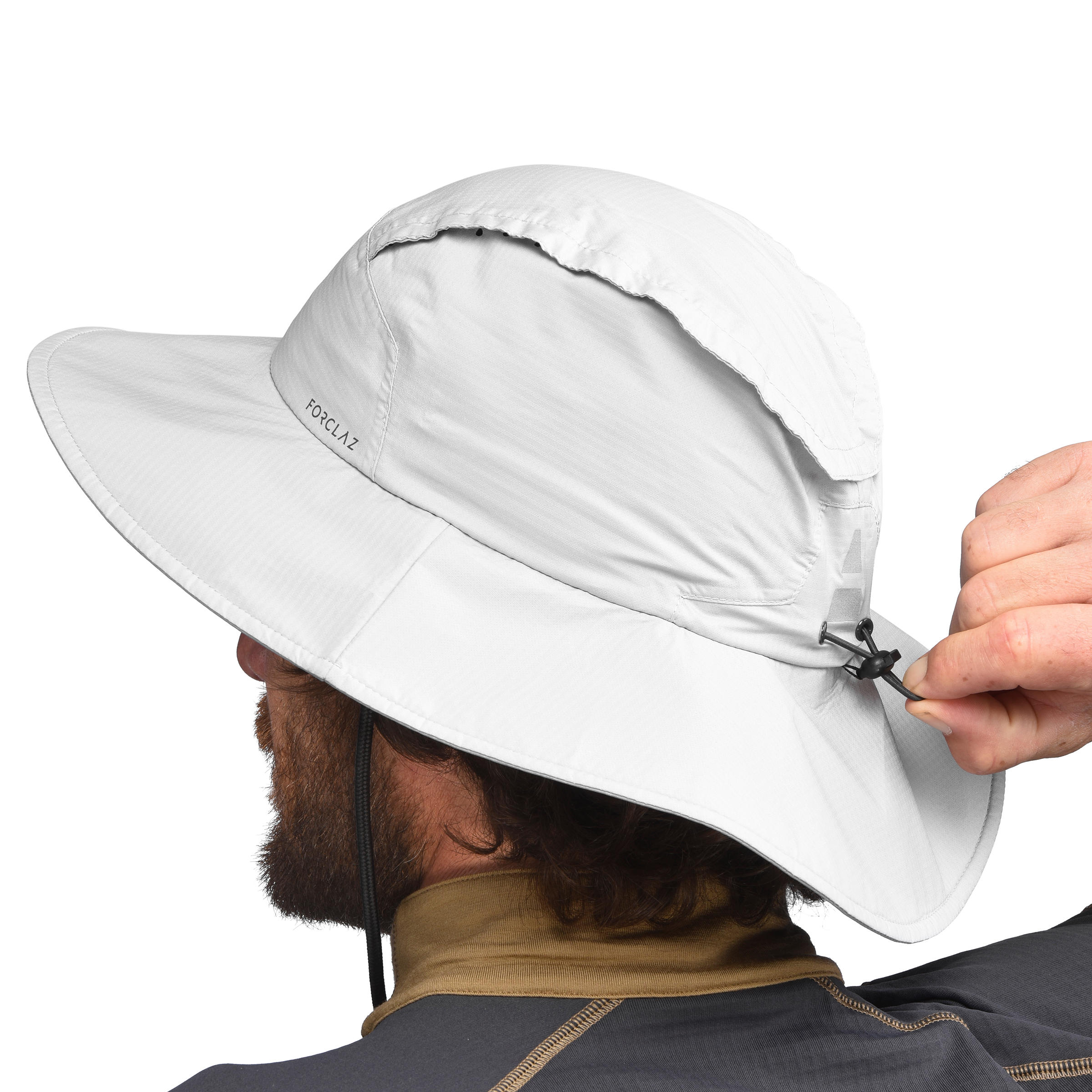 Trekking Waterproof Sun Hat Trek 900 Light Grey