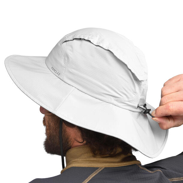 Trekking Waterproof Sun Hat Trek 900 Light Grey