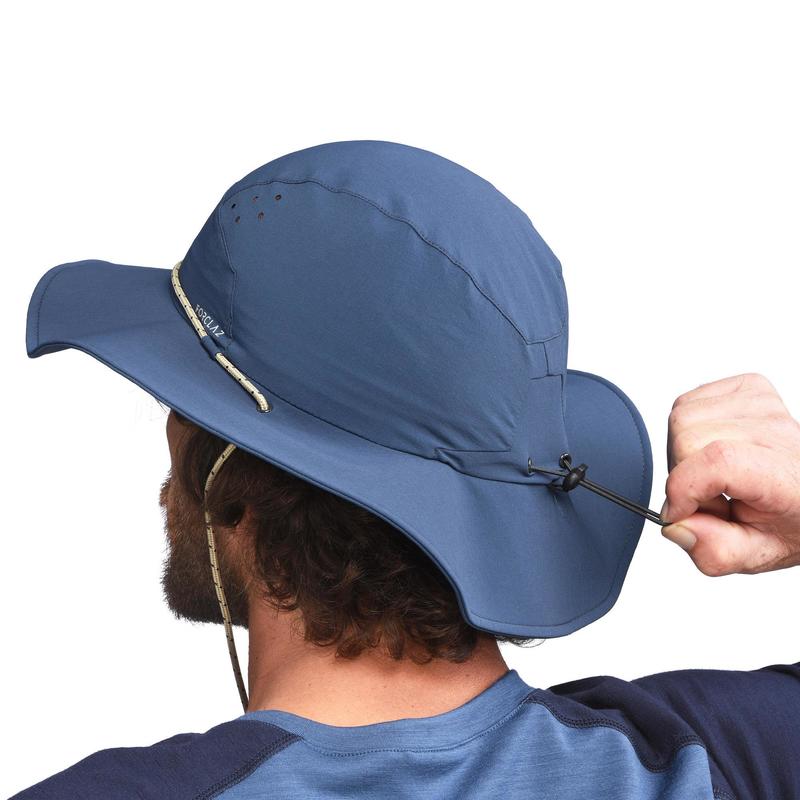 Blue anti-UV mountain trekking hat 