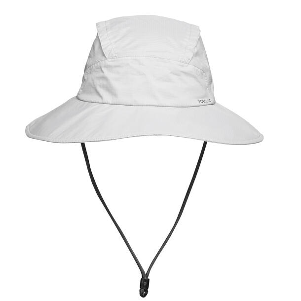 Trekking Waterproof Sun Hat Trek 900 Light Grey