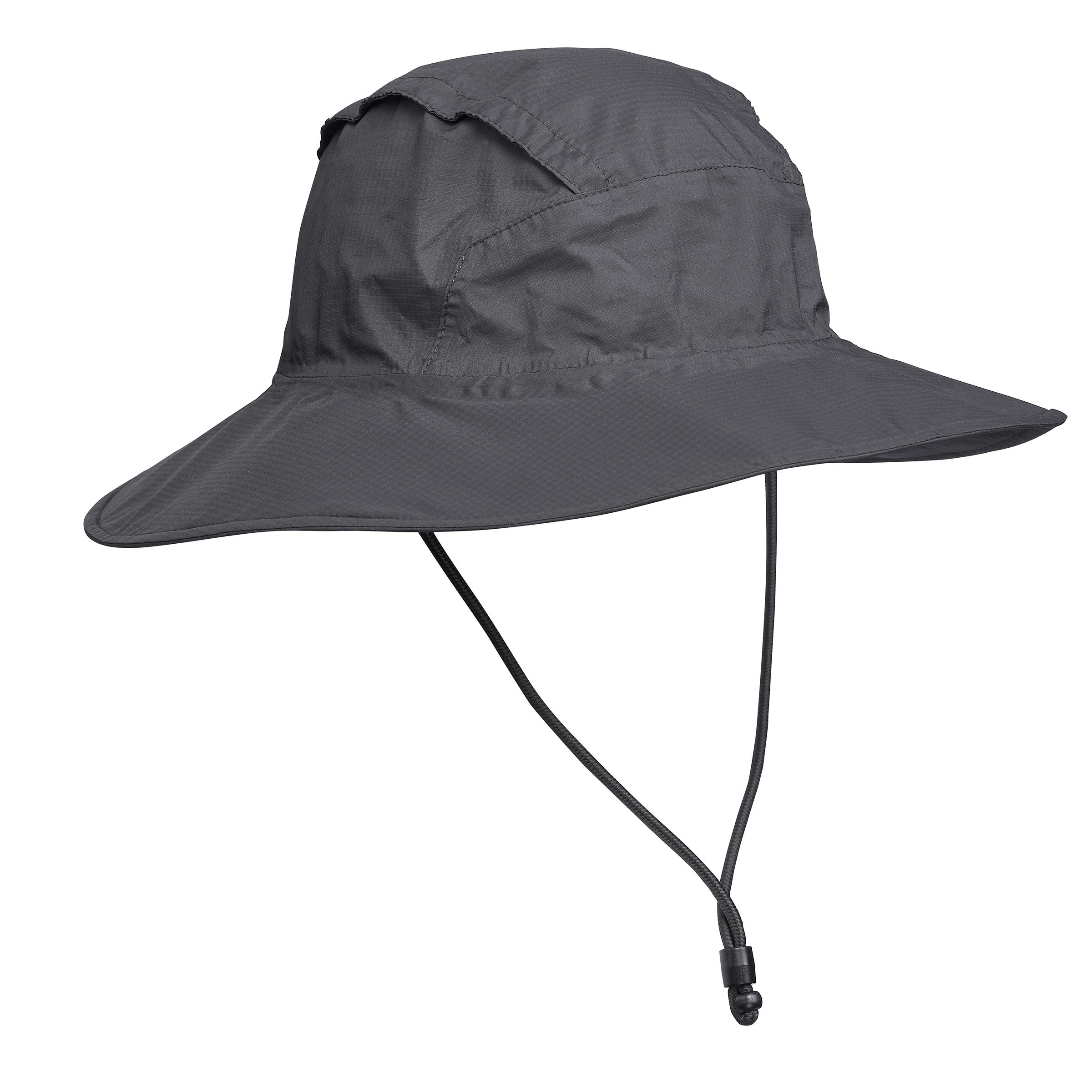 Trekking Waterproof Sun Hat Trek 900 Dark Grey