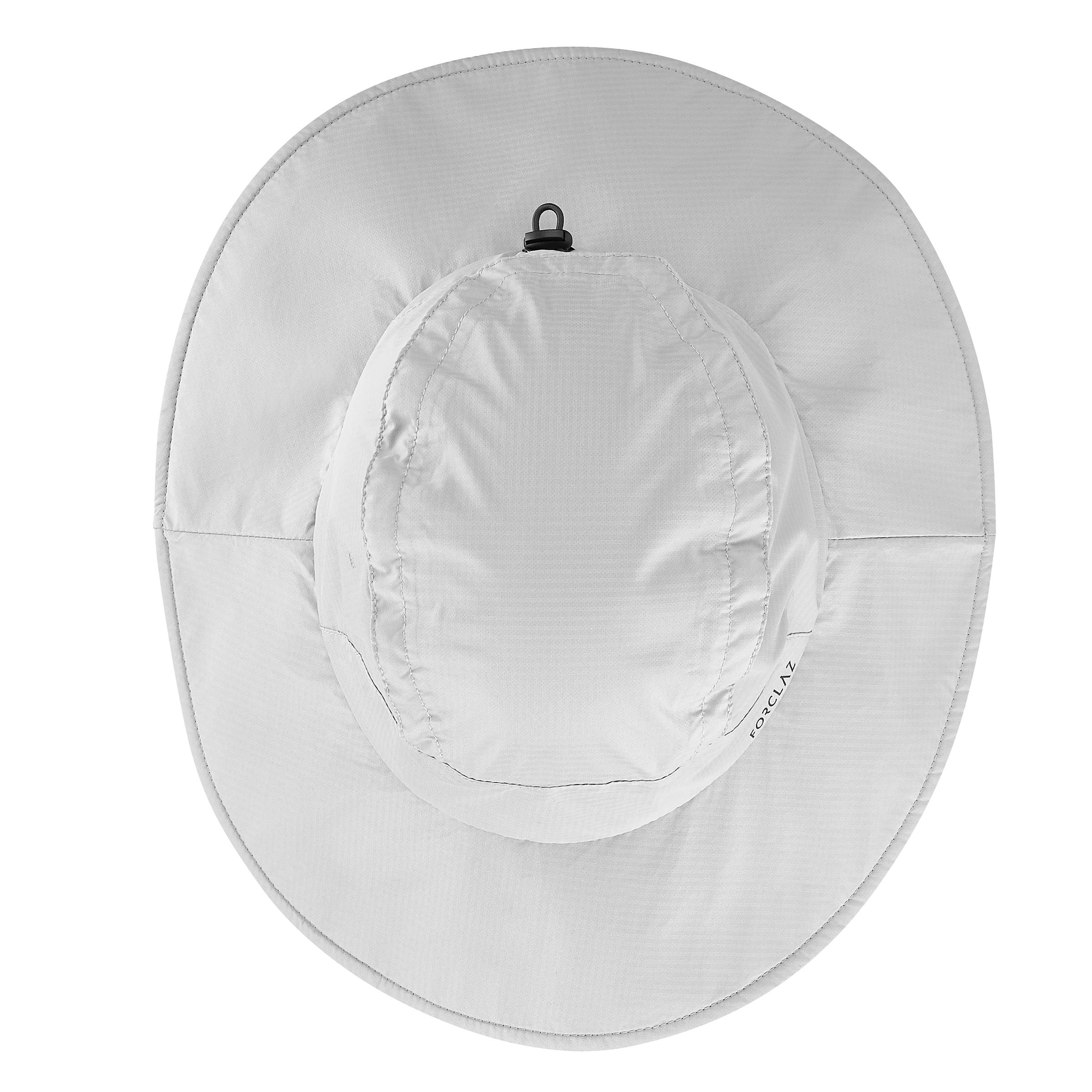 Trekking Waterproof Sun Hat Trek 900 Light Grey