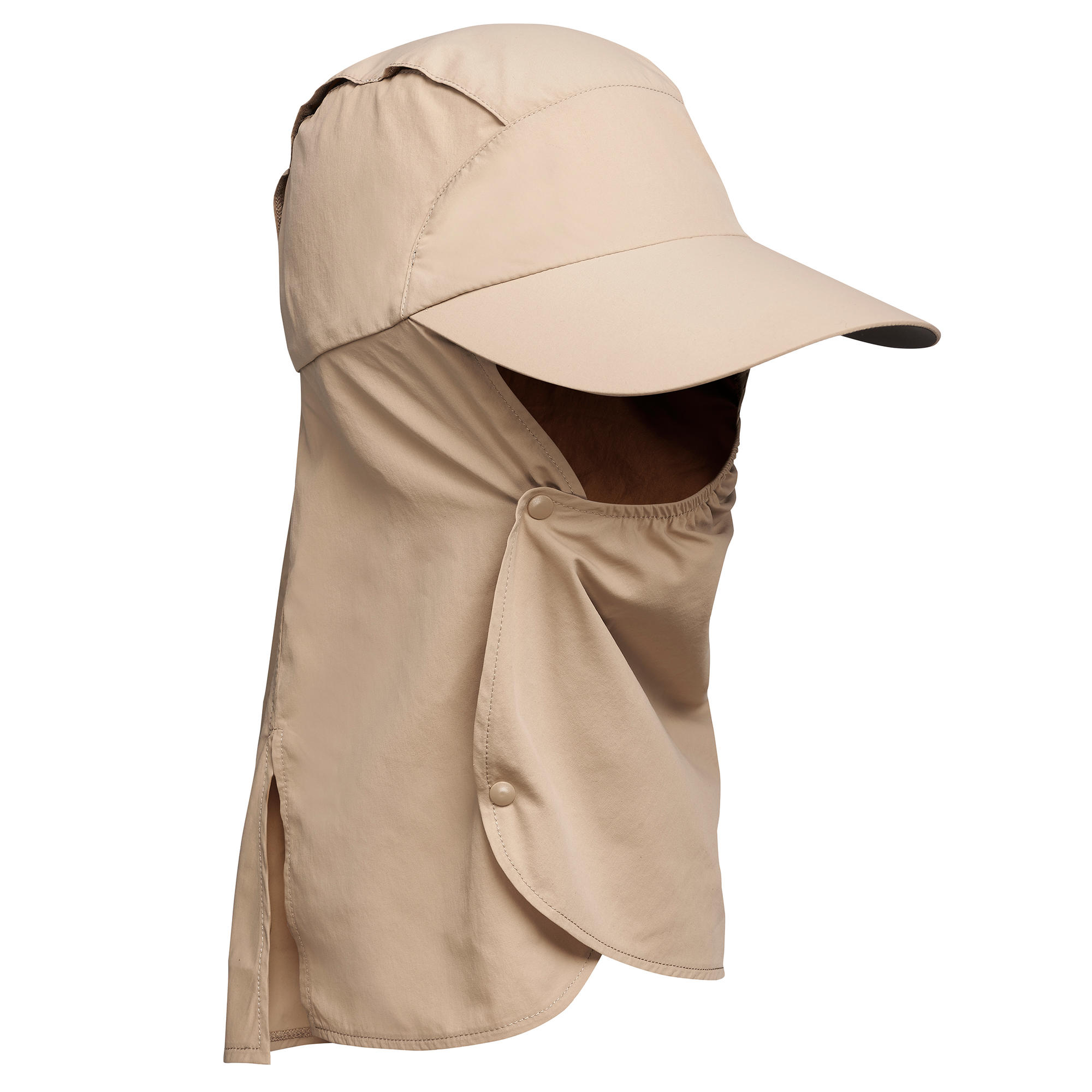 Desert Trekking Cap UVProtection Desert 500 Brown forclaz