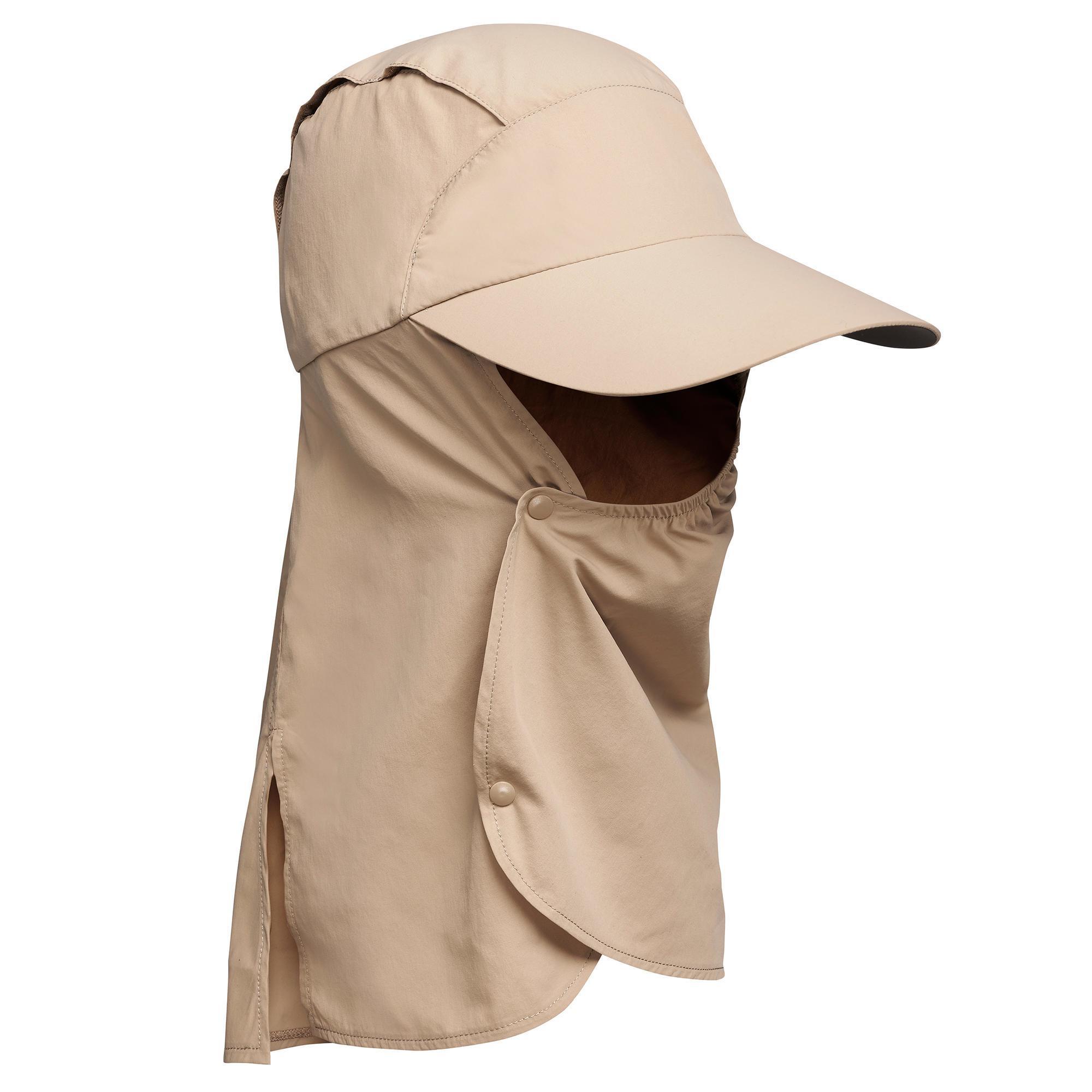 Șapcă anti-UV Trekking în deșert DESERT500 Maro