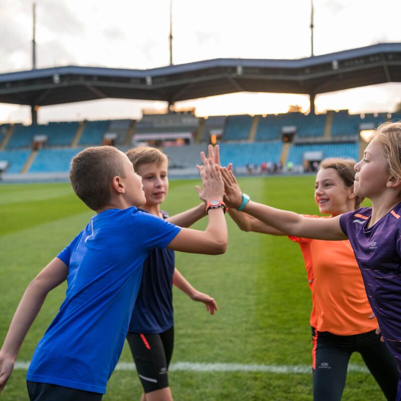 kids on a soccer field