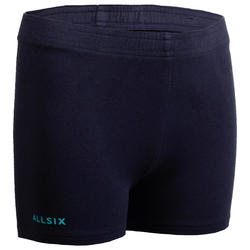 Pantalón corto de Voleibol Allsix V100 niña azul marino