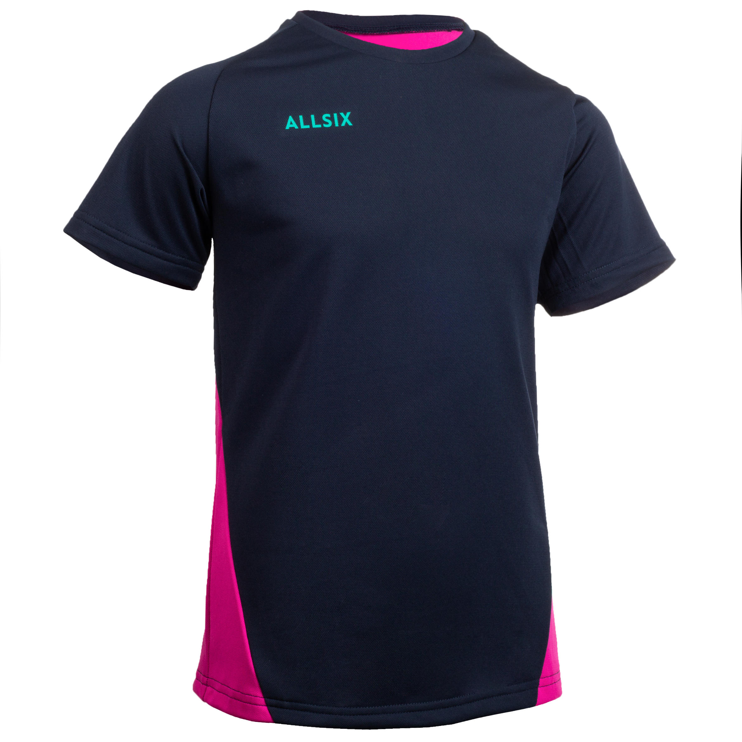 V100 Girls' Volleyball Jersey - Blue/Pink 1/6