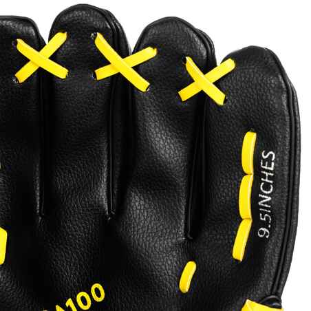 Γάντι μπέιζμπολ για δεξιόχειρα παιδιά BA100 - Κίτρινο/Μαύρο