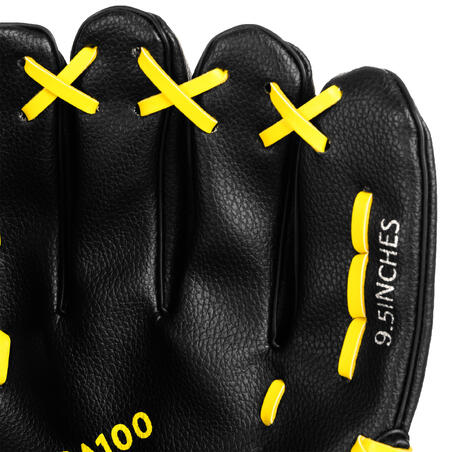 Baseball Glove BA100 Yellow Right Hand Throw