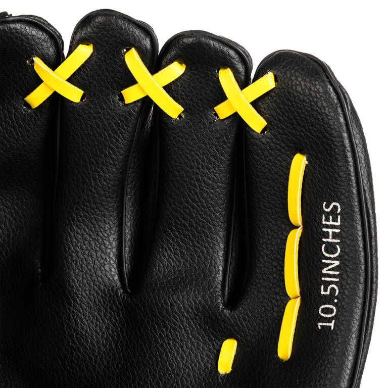 Baseball Glove right-hand throw kids - BA100 Yellow  Black