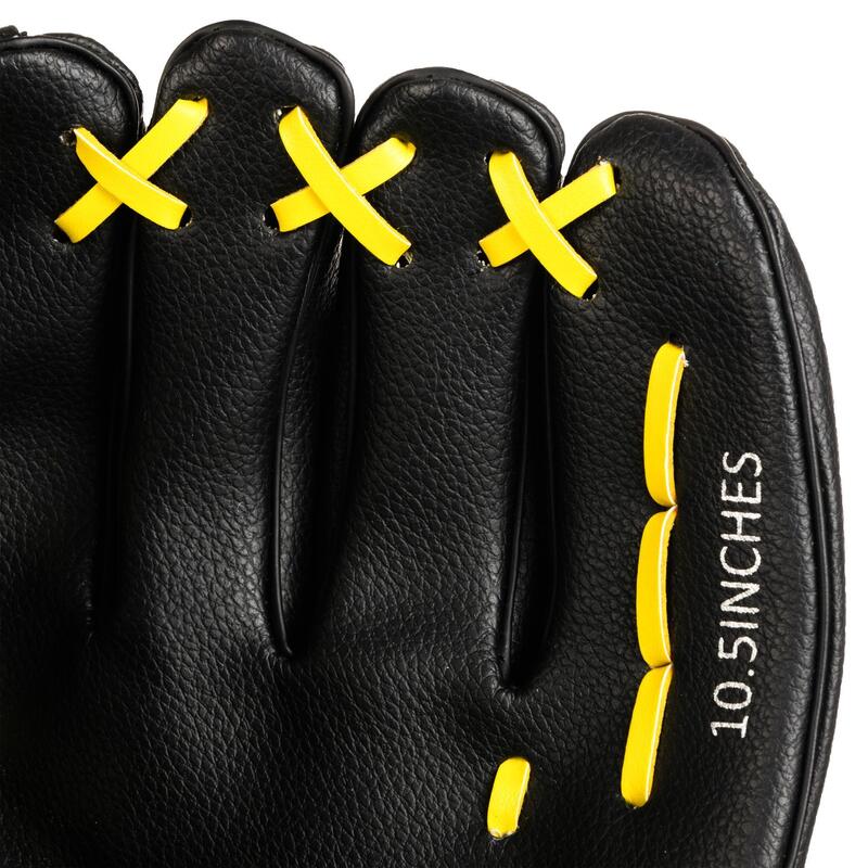 Baseball-Handschuh Kinder Rechtswerfer - BA100 gelb/schwarz 