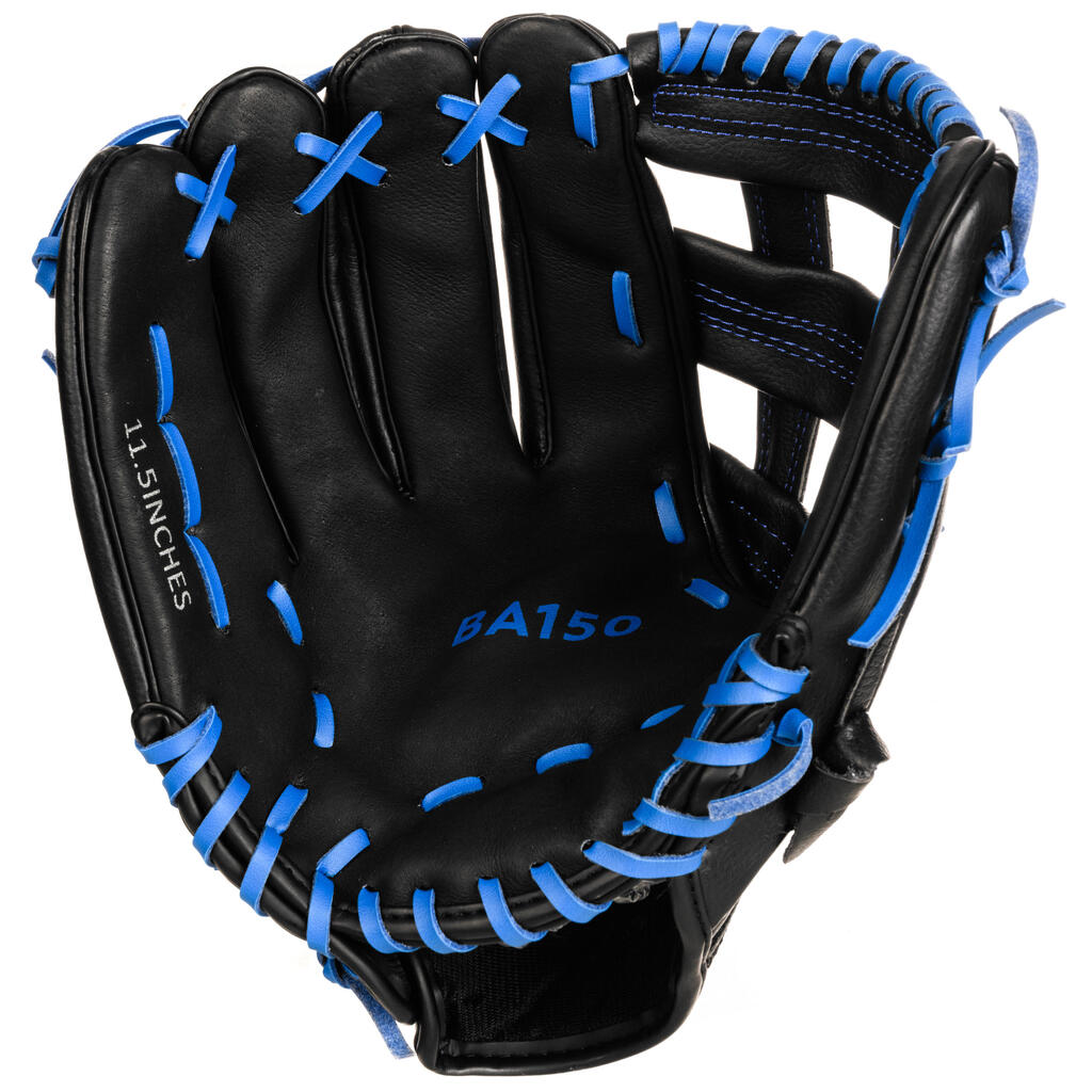 Baseball glove left-hand throw Adult - BA150 blue