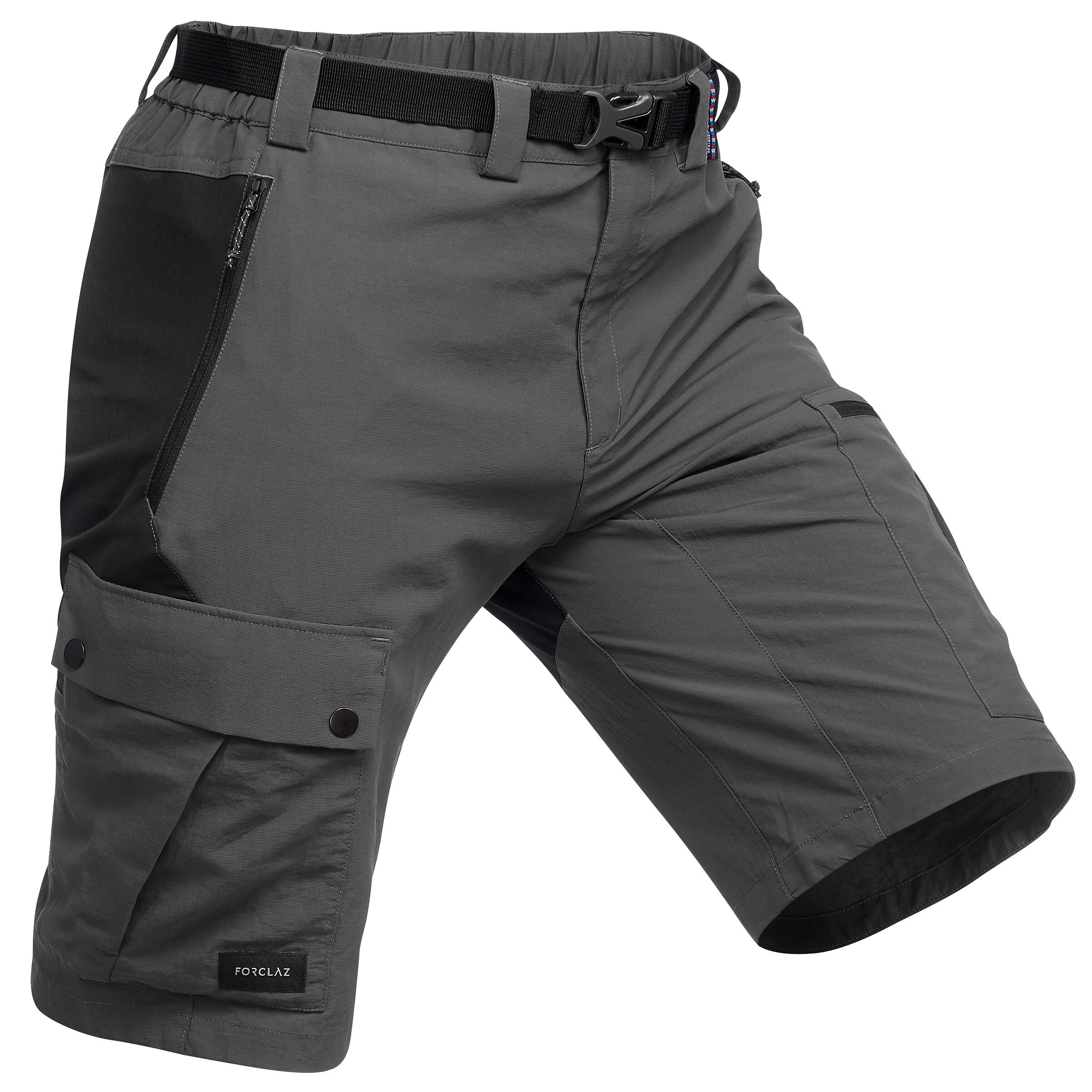 Men's brown mountain trekking shorts 