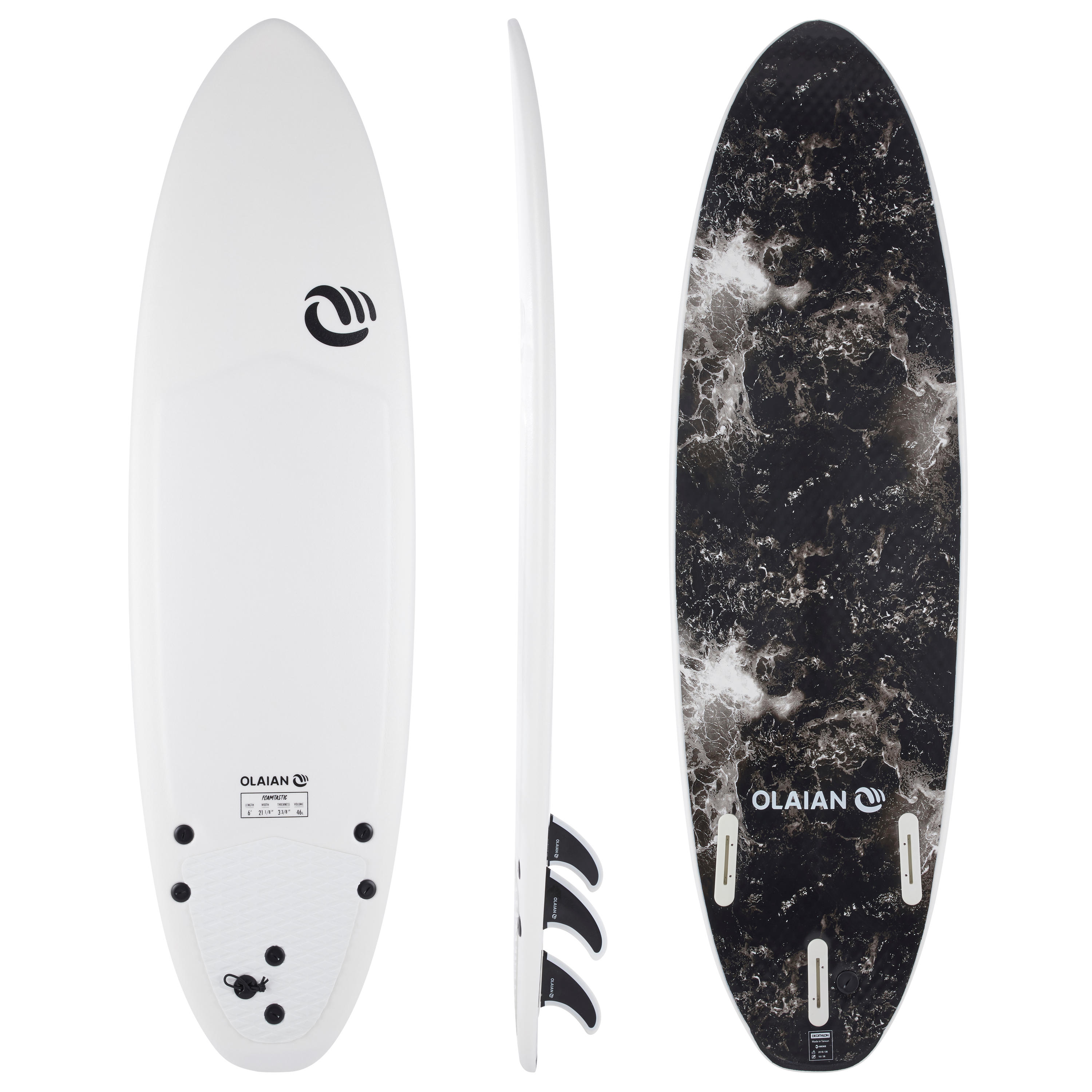 900 Foam Surfboard 6'. Comes with 3 