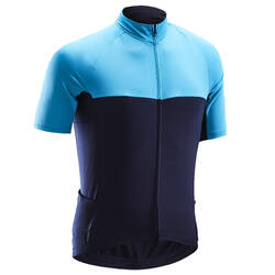 RC100 Short-Sleeved Warm Weather Road Cycling and Touring Jersey - Navy/Blue