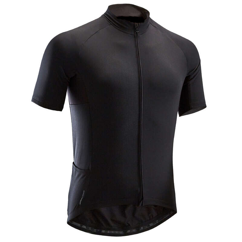 TRIBAN RC 100 Short Sleeve Cycling Jersey Black Decathlon