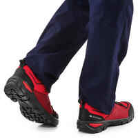 حذاء قصير للأطفالMH120  مع أربطة من مقاس 3.5 إلى 5.5 - أحمر