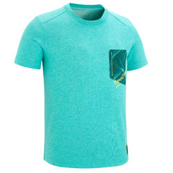 T-SHIRT de randonnée enfant MH100 turquoise 7 A 15 ANS