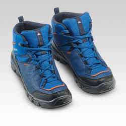Παιδικά αδιάβροχα παπούτσια πεζοπορίας - MH120 MID μπλε - Μέγεθος 36-38