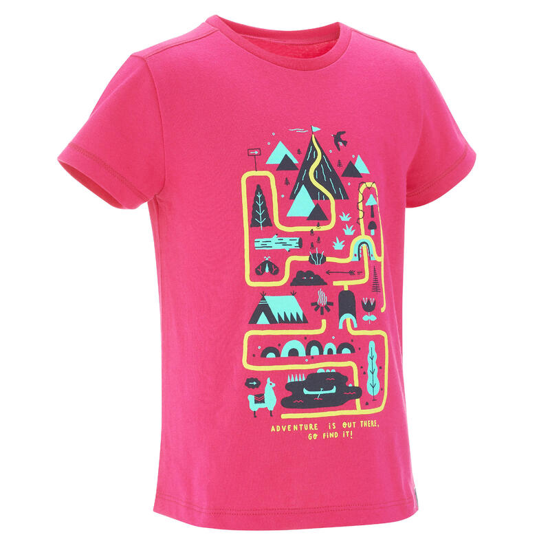 T-shirt de randonnée - MH100 KID rose - enfant 2-6 ANS