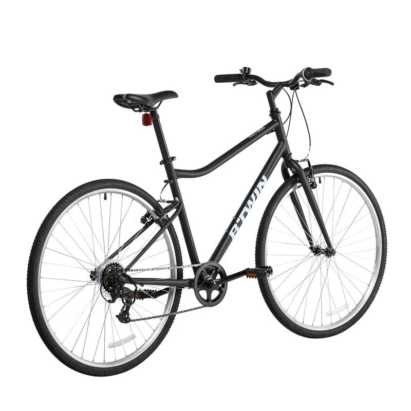 700C Riverside 100 Hybrid Bike - Black