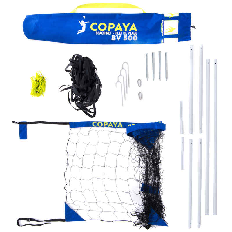 6 m Recreational Beach Volleyball Set (Net and Posts) BV 500 - Blue