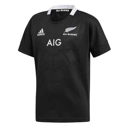 
      Adult Rugby Short-Sleeved All Blacks Replica Home Shirt - Black
  