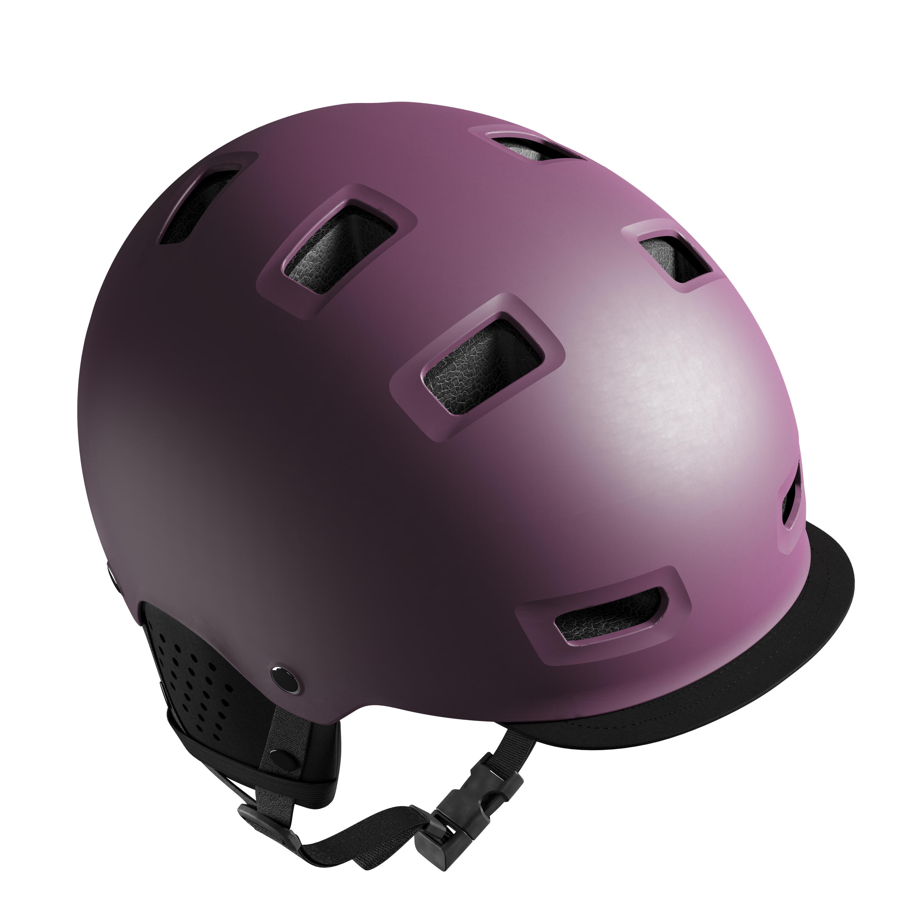 BTWIN 500 City Cycling Bowl Helmet - Plum