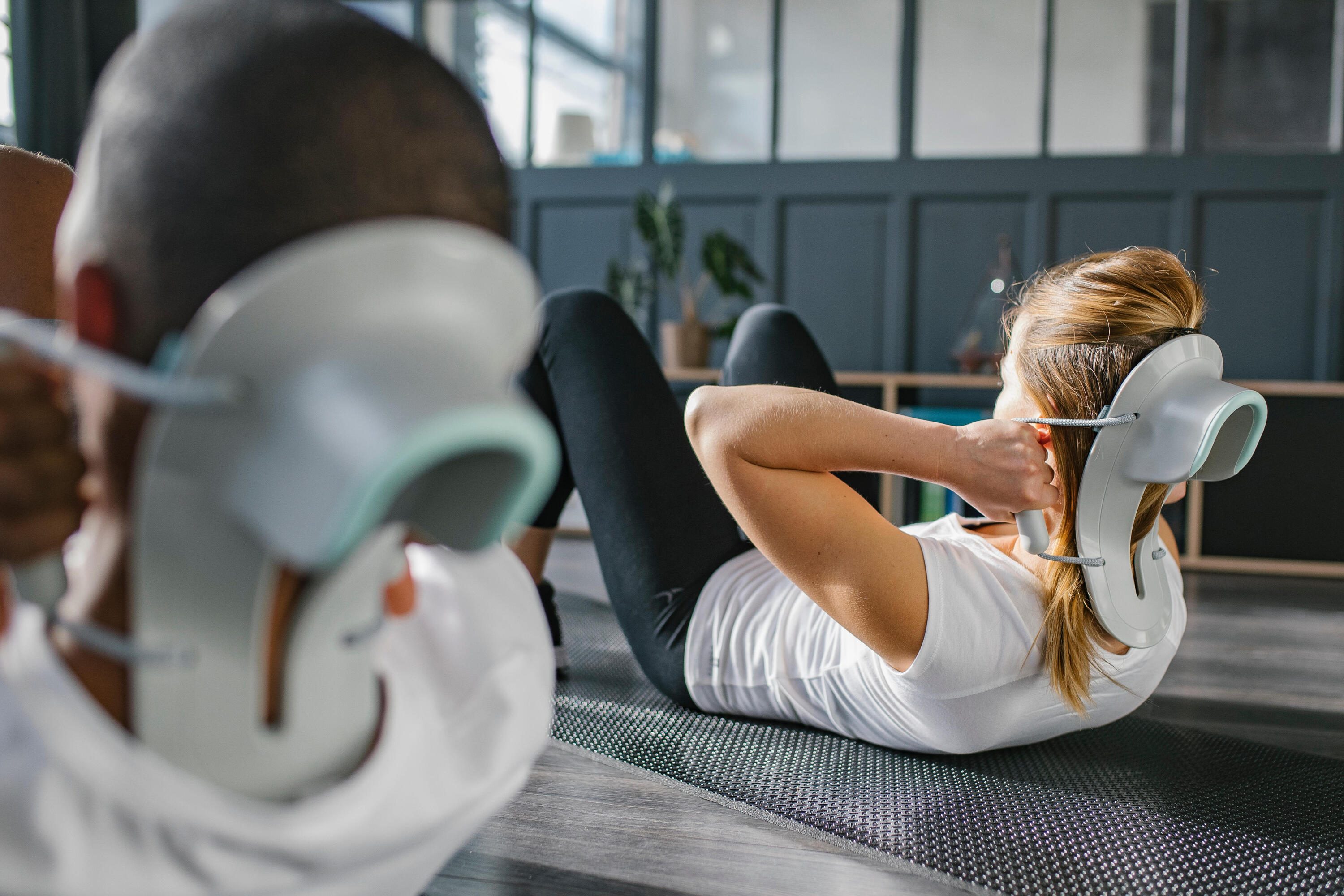 BANCO DE ABDOMINALES 100 ERGONÓMICO Y COMPACTO PILATES TONING 9/11