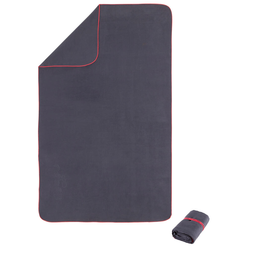 Ultra compact microfibre towel size xl 110 x 175 cm - dark grey