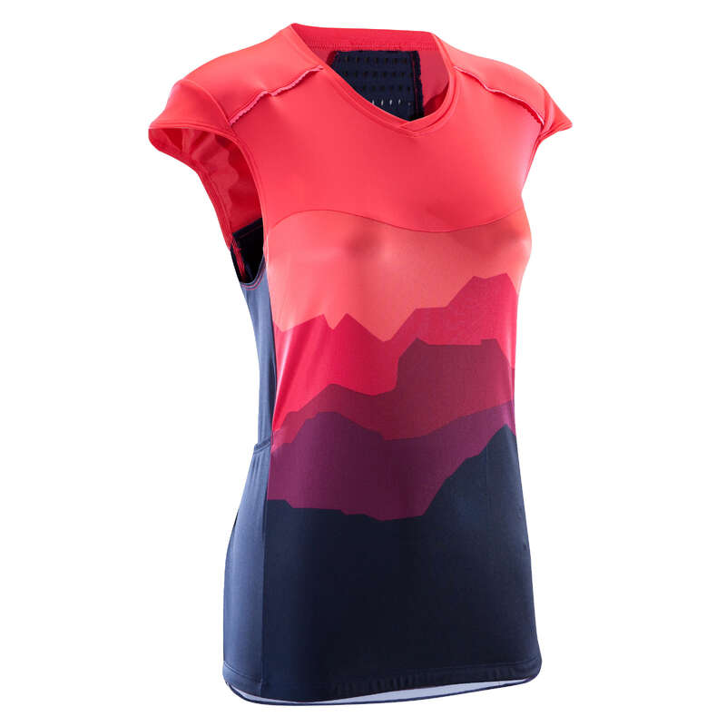 W WARM WEATHER ST MTB APPAREL Clothing - ST 500 Women's Jersey - Blue ROCKRIDER - By Sport