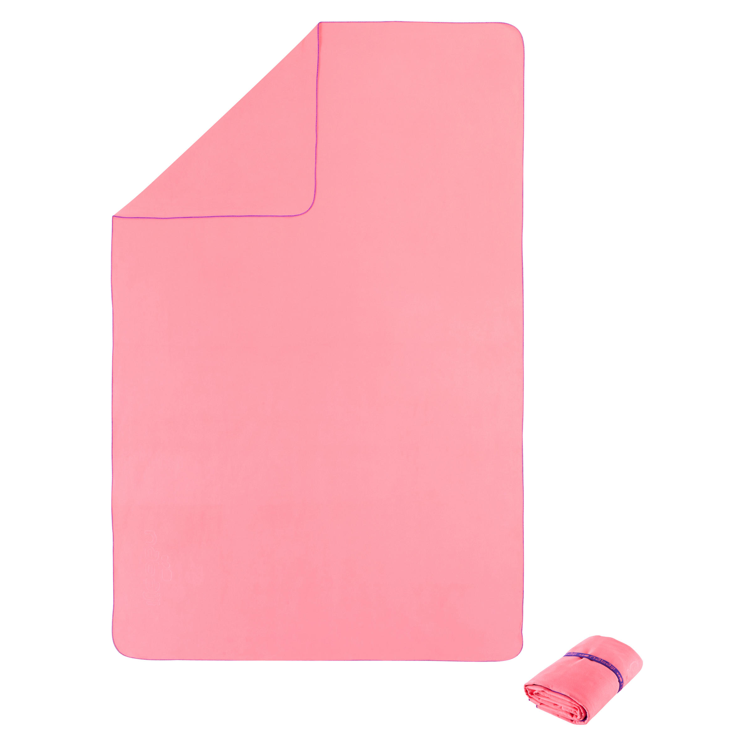 NABAIJI Ultra-compact microfibre towel size XL 110 x 175 cm - neon pink