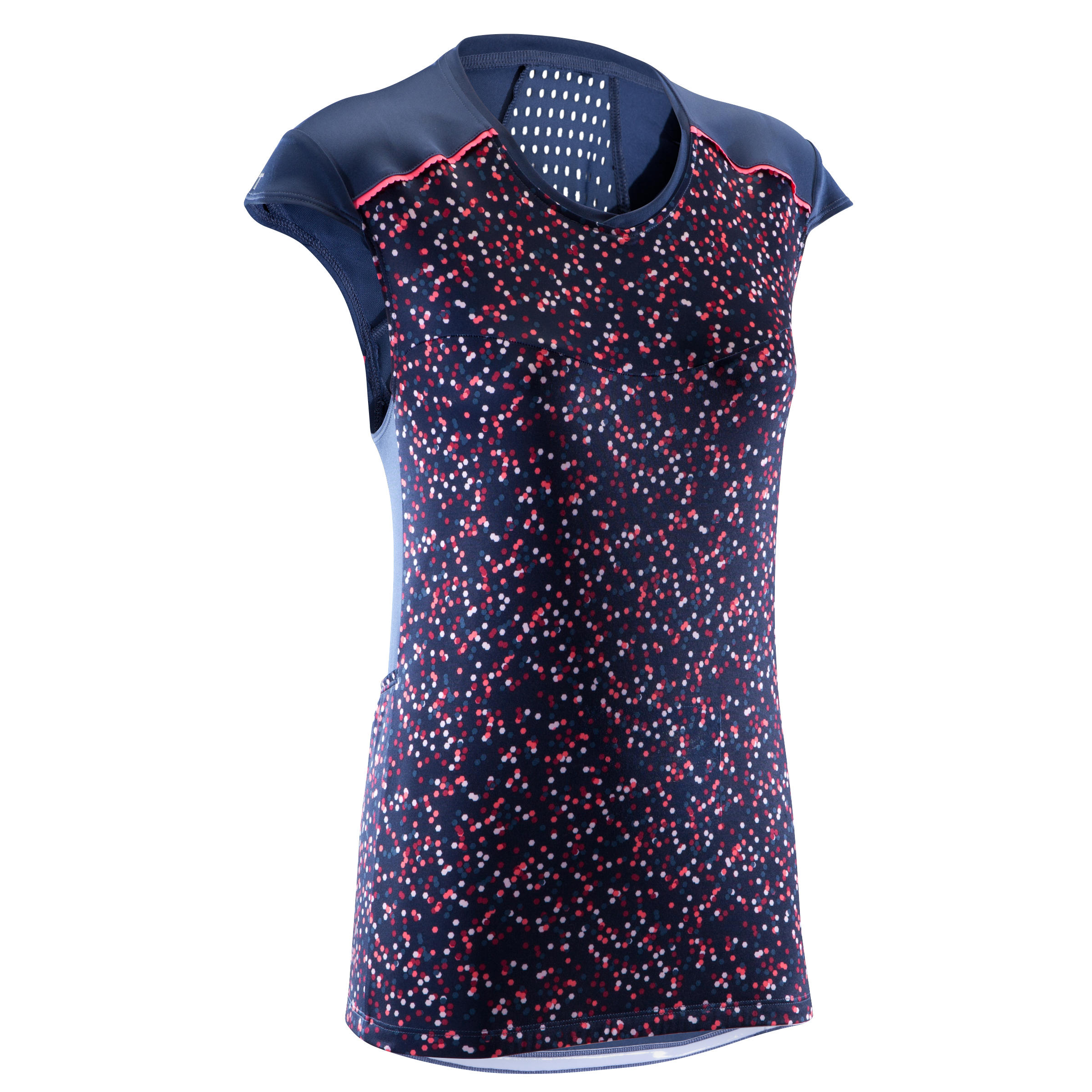 ROCKRIDER ST 500 Women's Sleeveless Mountain Bike Jersey - Navy/Multicoloured