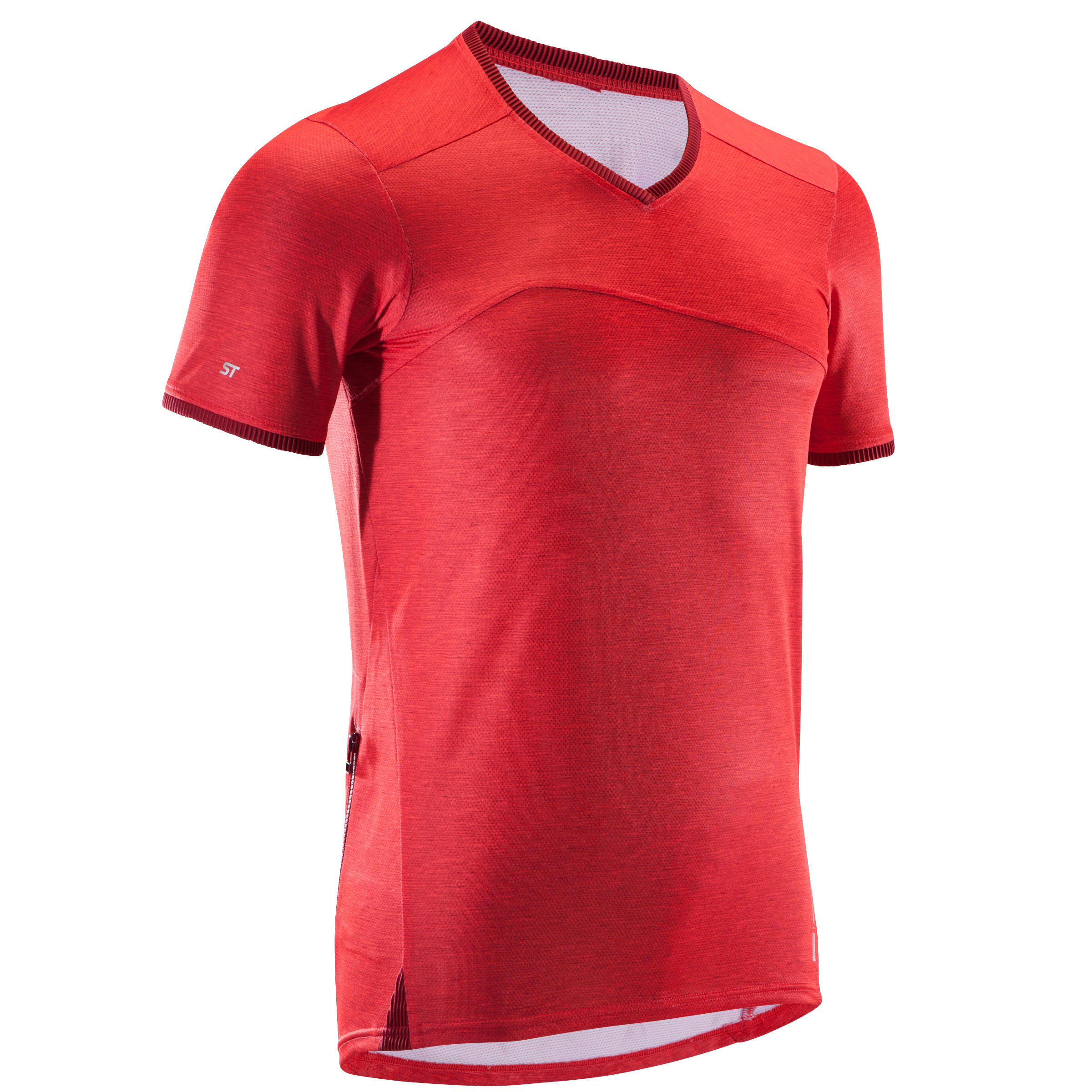 Rockrider Mtb Shirt Met Korte Mouwen 100 Voor Heren Rood rockrider kopen in de aanbieding