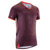 Men's Short-Sleeved Mountain Biking Jersey ST 100 - Mottled Burgundy/Orange