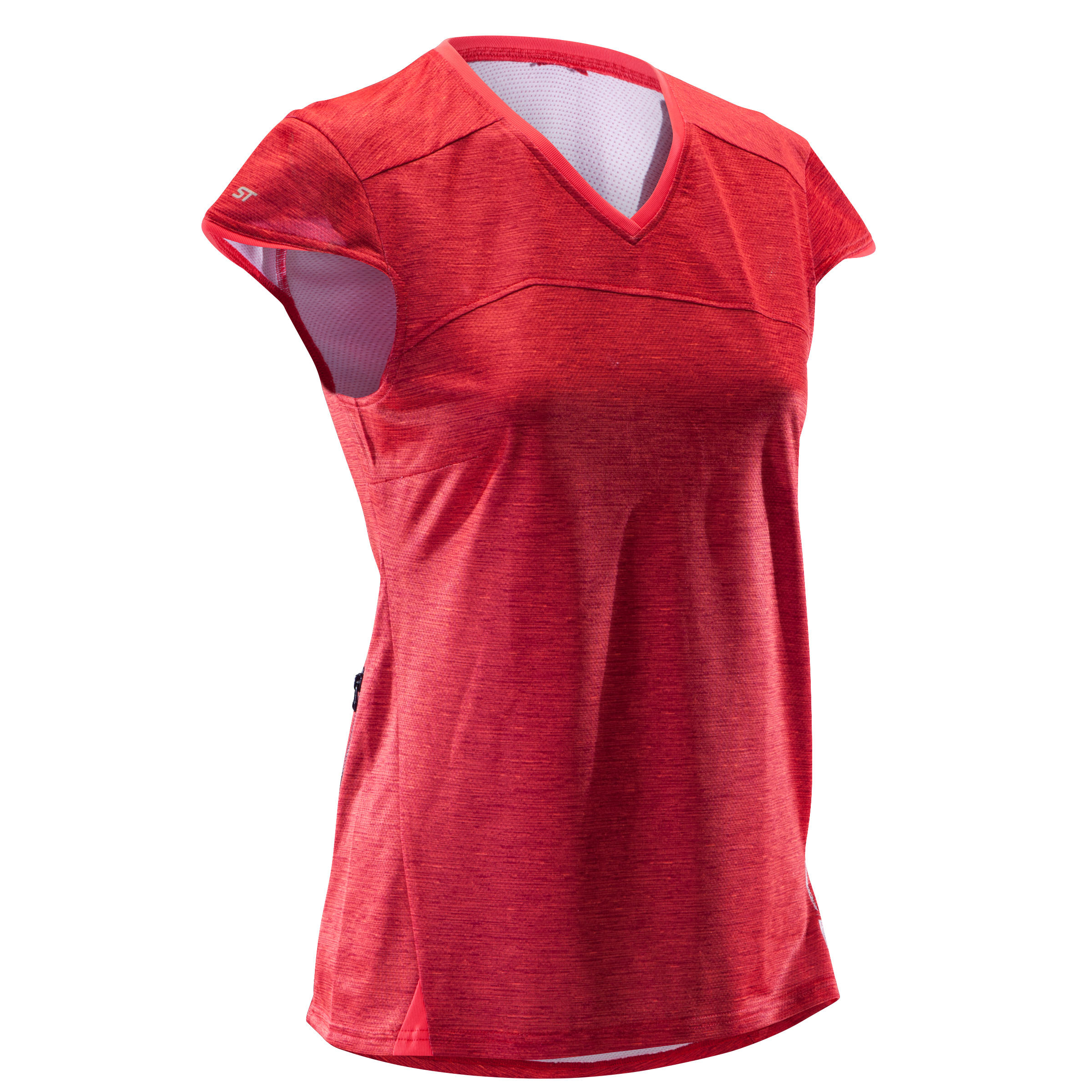 Rockrider Mtb Shirt Met Korte Mouwen St100 Roodroze rockrider kopen in de aanbieding