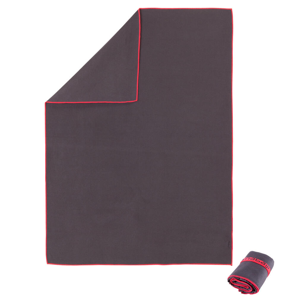 Mikrofaser-Handtuch ultrakompakt M 60 × 80 cm - schwarz 