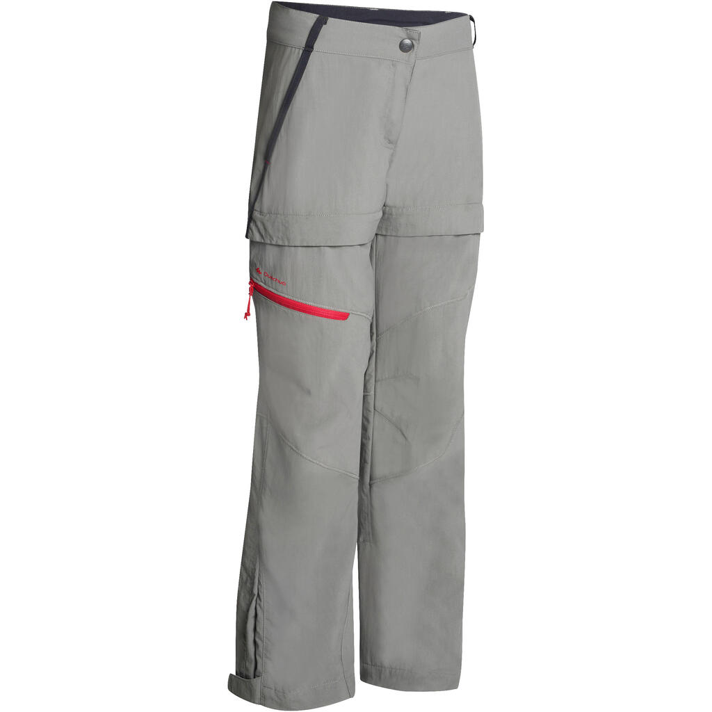 Hike 900 Children’s Modular Hiking Trousers - Grey