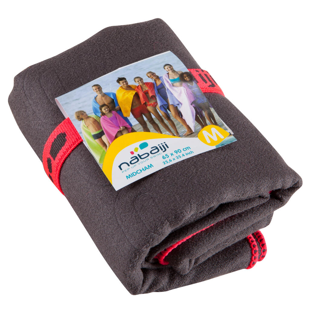 Mikrofaser-Handtuch ultrakompakt M 60 × 80 cm - schwarz 