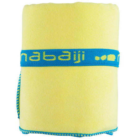 Serviette microfibre jaune ultra compacte taille M 65 x 90 cm